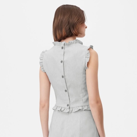 [Tailored by Rebecca Taylor] Stretch Linen Blend Top - Picture 5 of 7